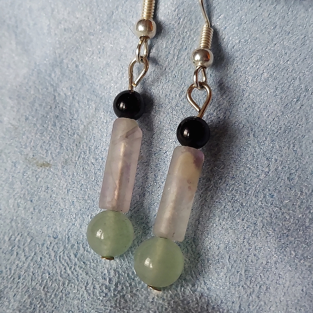 Handmade Stone Bead Earrings